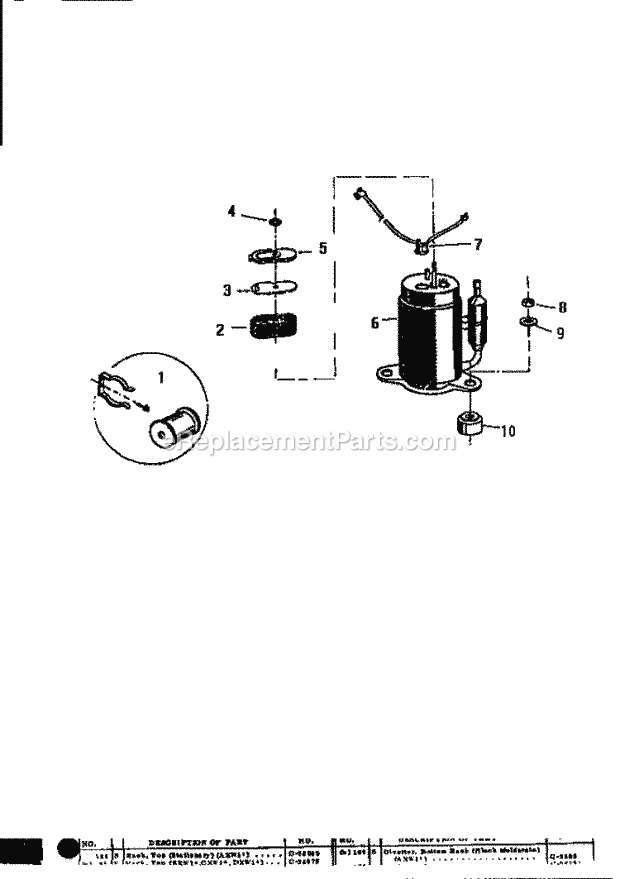 Frigidaire AC083J1A1 Wwh(V2) / Room Air Conditioner Compressor Diagram