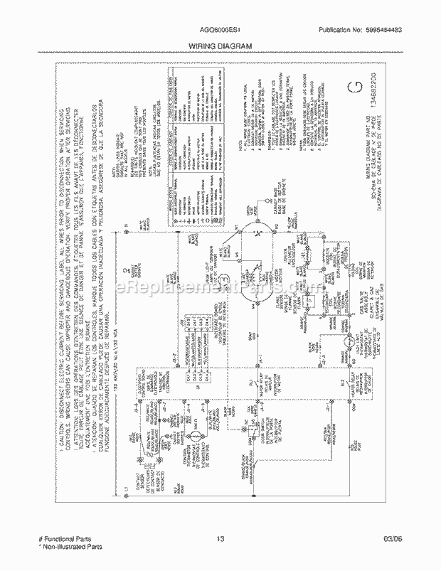 Frigidaire AGQ6000ES1 Residential Dryer Page G Diagram