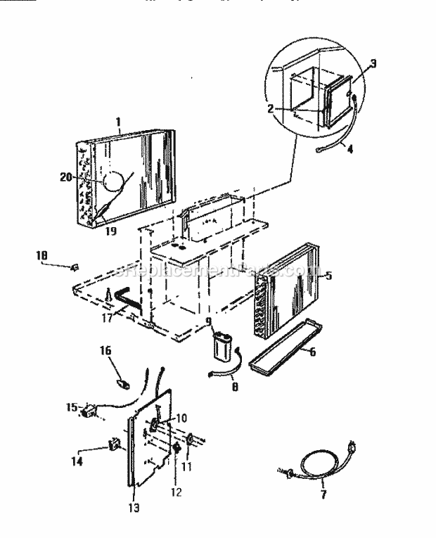 Frigidaire AH147G2T1 Wwh(V2) / Room Air Conditioner Control Parts Diagram