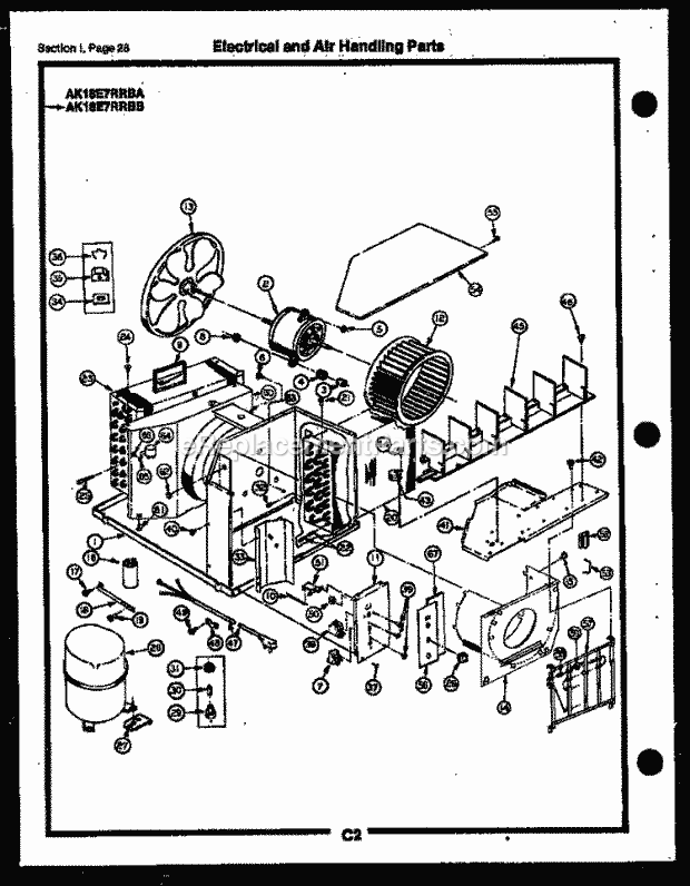 Frigidaire AK16E6RRBA Gib(V8) / Room Air Conditioner Page G Diagram