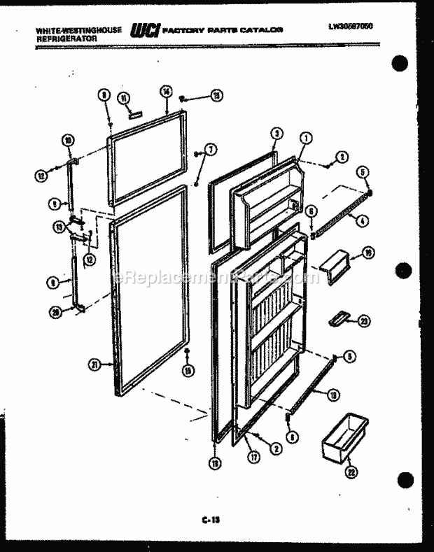 Frigidaire AS168K2K1 Wwh(V1) / Air Conditioner Cabinet Parts Diagram