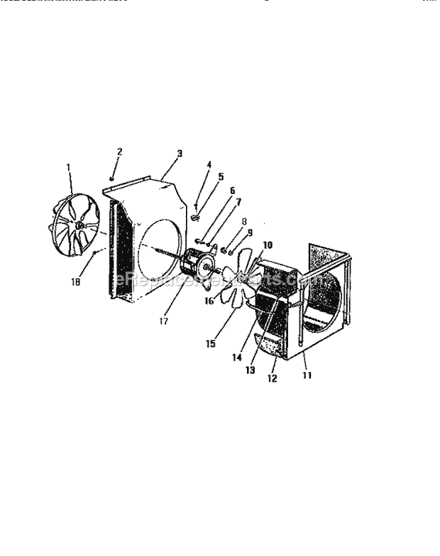 Frigidaire AS8LEUC2 Room Air Conditioner Shroud, Scroll, Blower Motor (`Slid Diagram