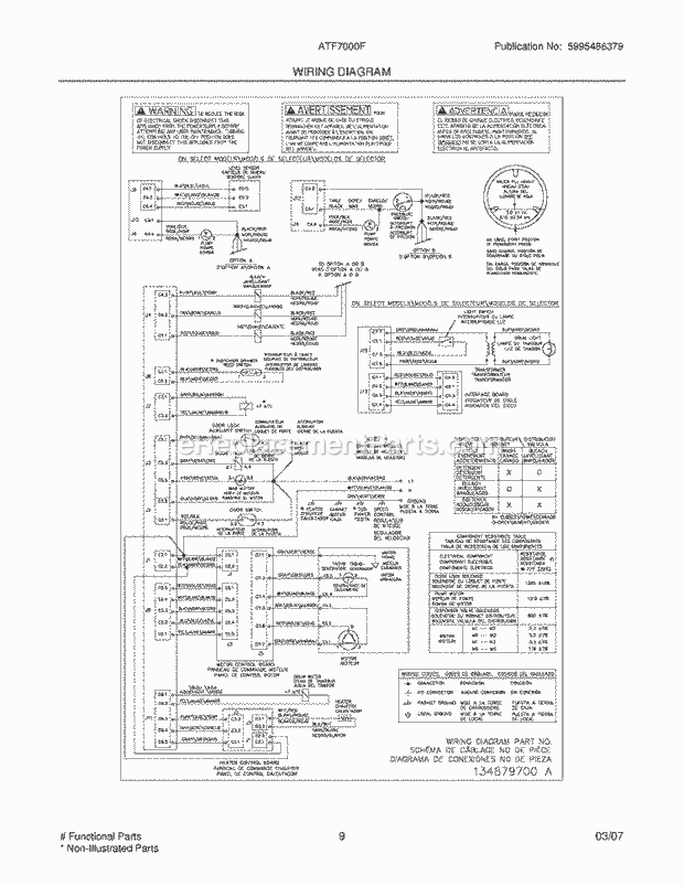 Frigidaire ATF7000FG0 Residential Washer Page F Diagram