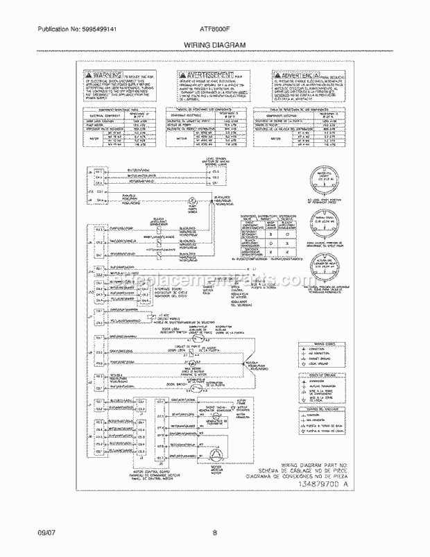 Frigidaire ATF8000FG1 Residential Washer Page F Diagram