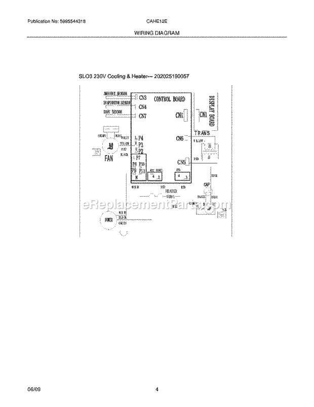 Frigidaire CAHE12ERB Air Conditioner Page C Diagram