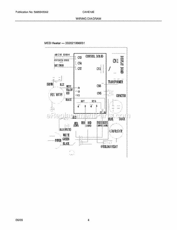 Frigidaire CAHE18ERB Air Conditioner Page C Diagram