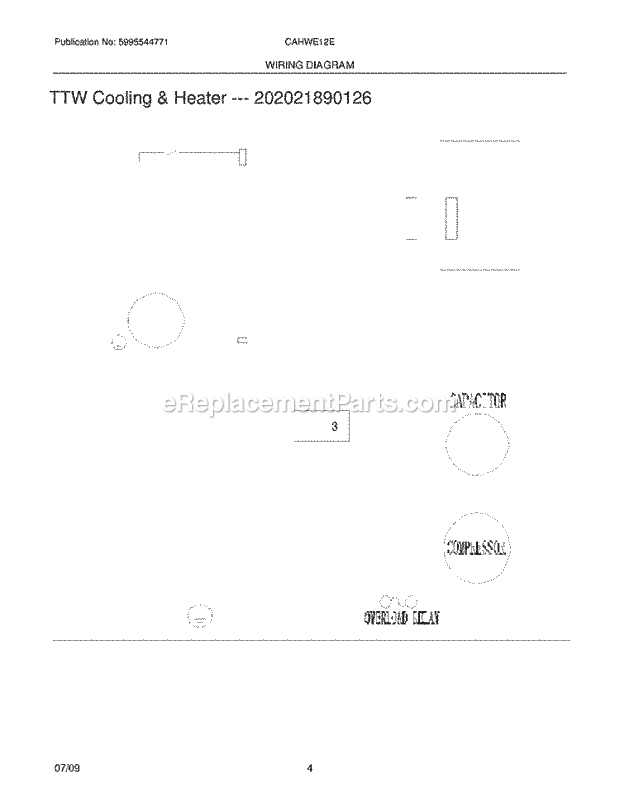 Frigidaire CAHWE12ERA Air Conditioner Page C Diagram