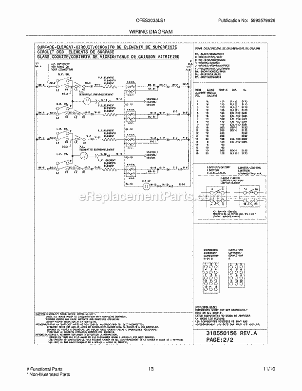 Frigidaire CFES3035LS1 Range Page F Diagram