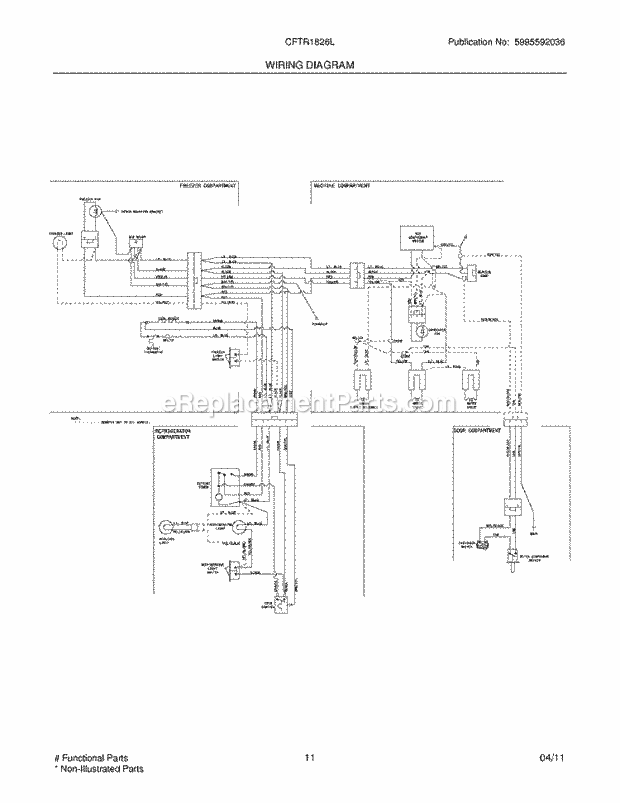 Frigidaire CFTR1826LK5 Refrigerator Page F Diagram