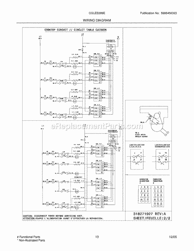Frigidaire CGLES389EB2 Slide-In, Electric Electric Range Page F Diagram