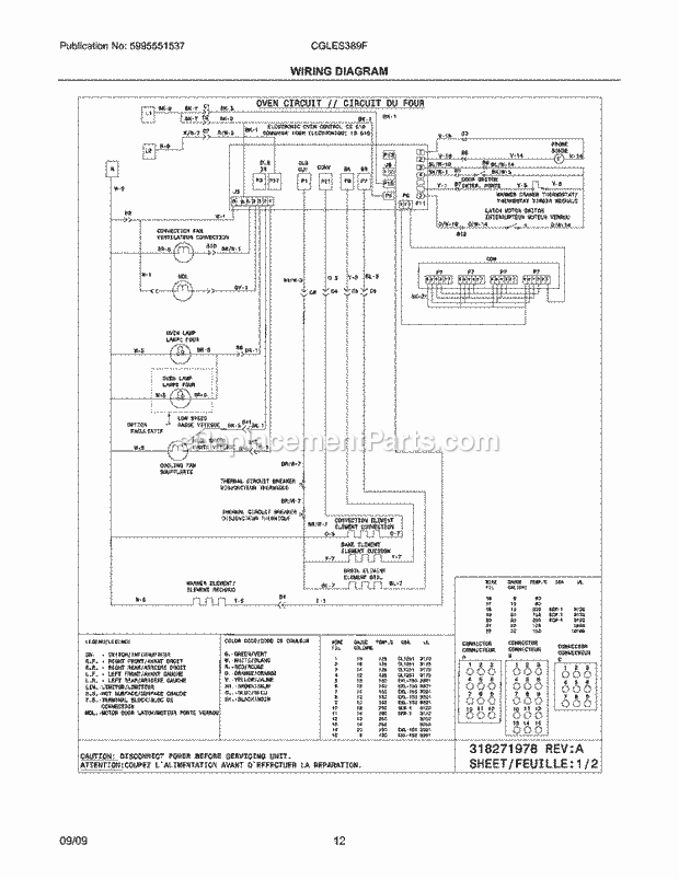 Frigidaire CGLES389FB5 Range Page F Diagram