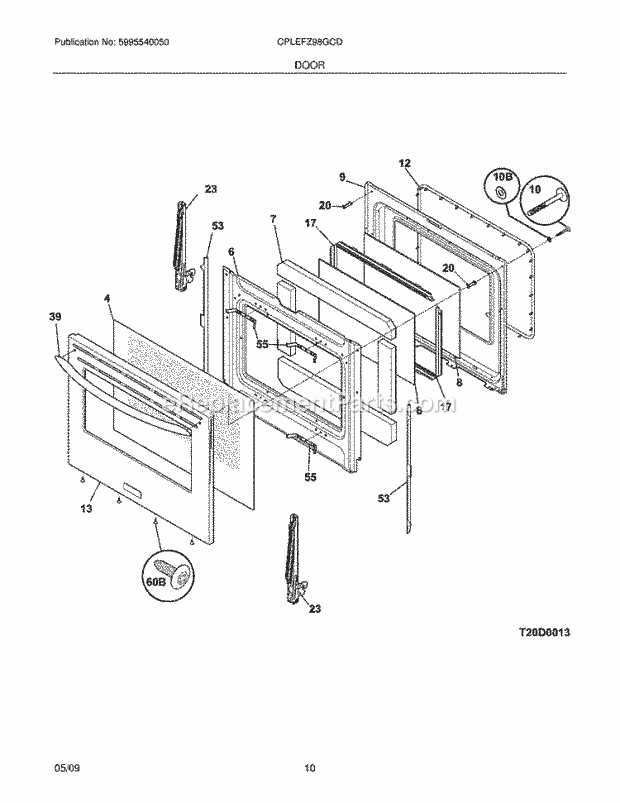 Frigidaire CPLEFZ98GCD Range Page D Diagram