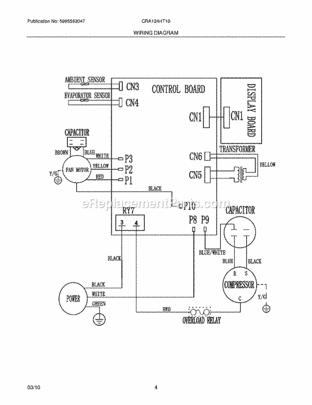 Frigidaire CRA124HT10 Air Conditioner Page C Diagram