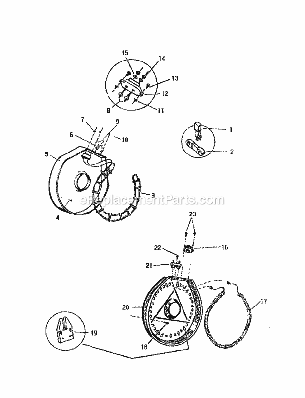 Frigidaire DE150EDF1 Wwh(V4) / Electric Dryer Heating Element, Housing Diagram