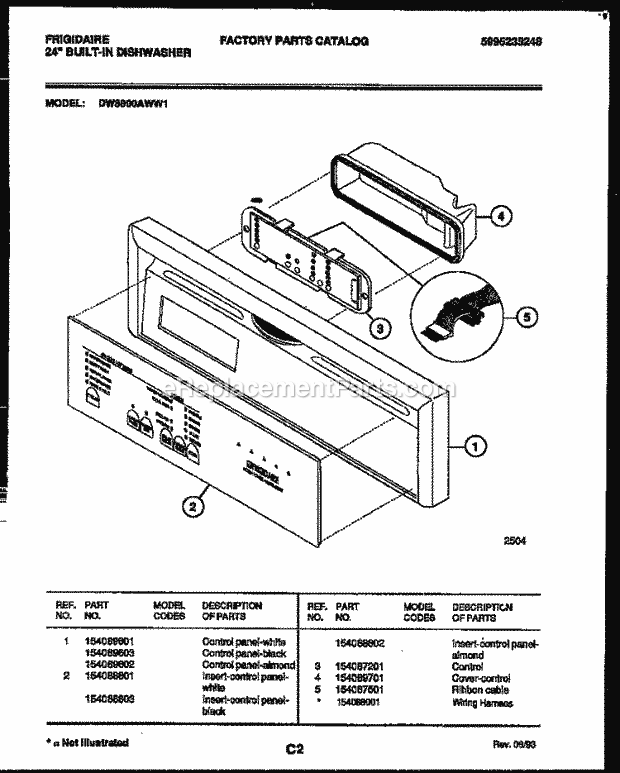 Frigidaire DW8800AWL1 Frg(V3) / 24 