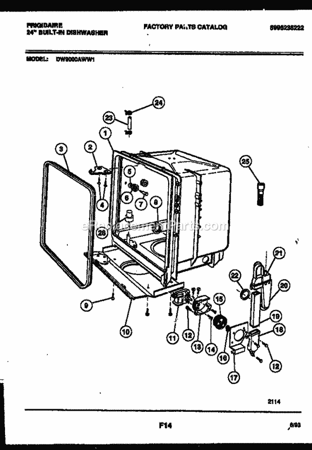 Frigidaire DW9000AWL1 Frg(V3) / 24 