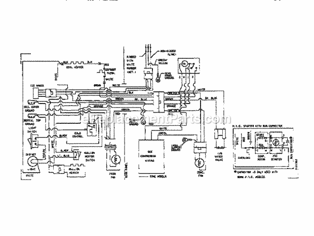 Frigidaire F44Q20CBW0 Top Freezer Top Mount Refrigerator Page F Diagram