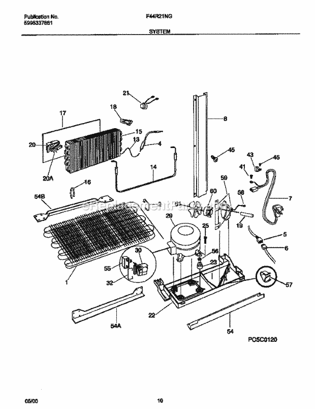 Frigidaire F44R21NGD1 Frg(V2) / Refrigerator System Diagram