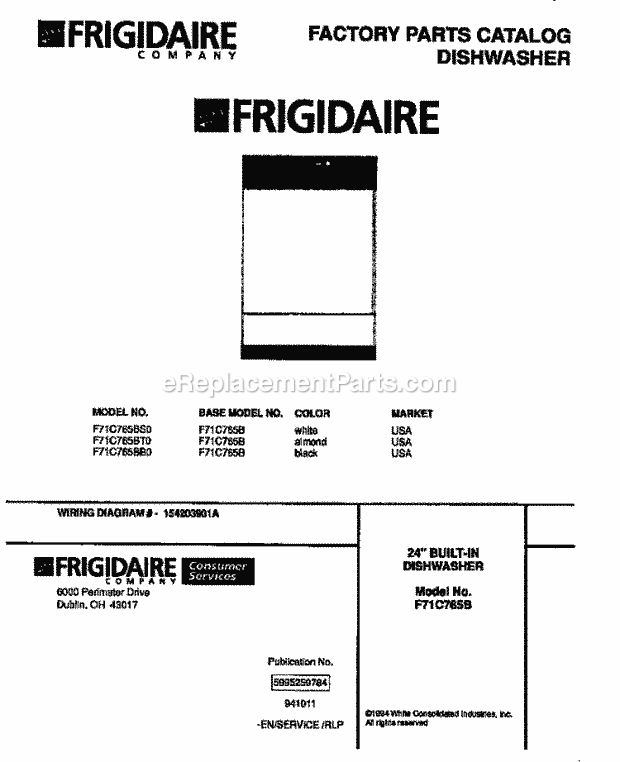 Frigidaire F71C765BS0 24