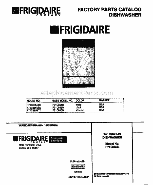 Frigidaire F71C885BB0 24