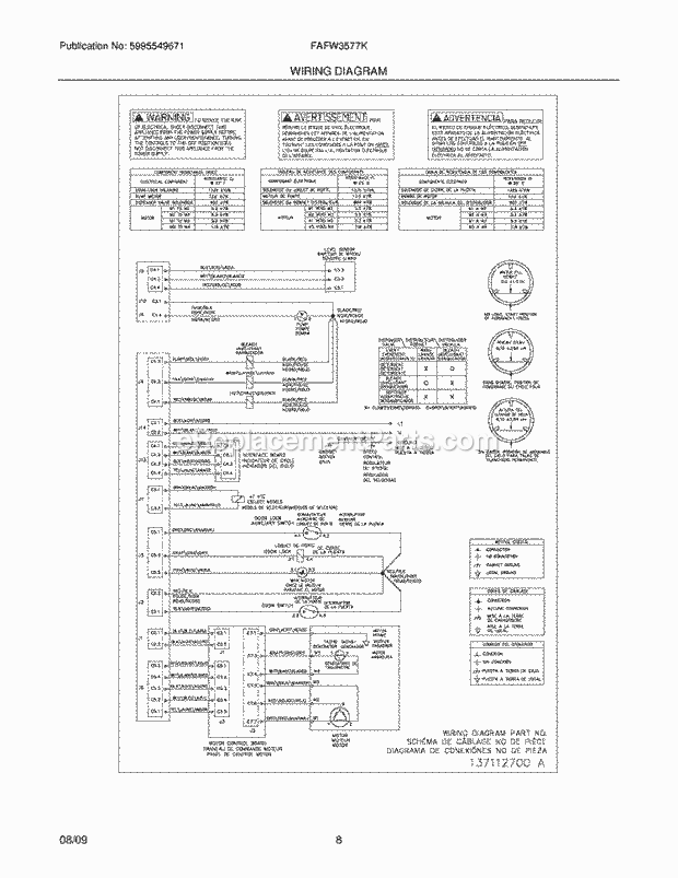 Frigidaire FAFW3577KN0 Washer Page E Diagram