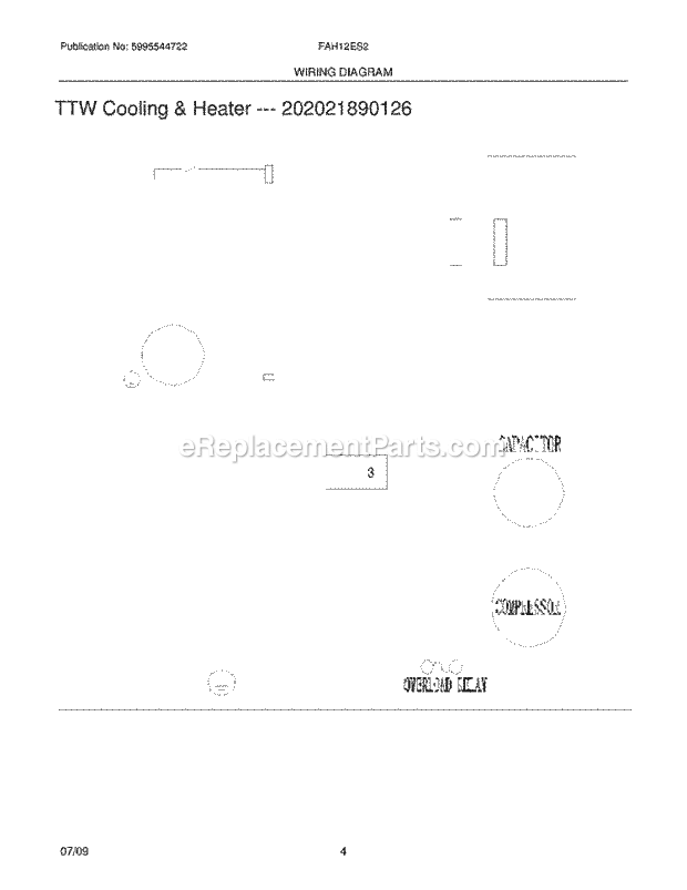 Frigidaire FAH12ES2TB Air Conditioner Page C Diagram