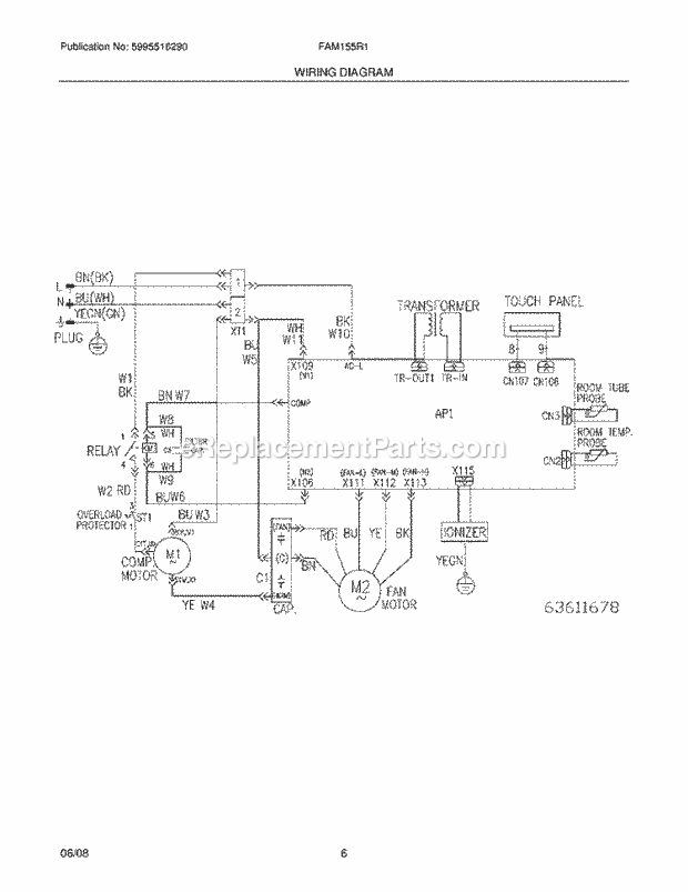 Frigidaire FAM155R1A14 Air Conditioner Page C Diagram