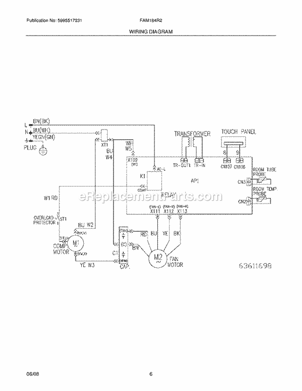 Frigidaire FAM184R2A14 Air Conditioner Page C Diagram