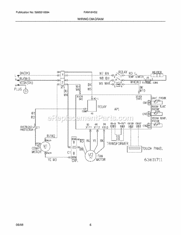 Frigidaire FAM18HS2A13 Air Conditioner Page C Diagram