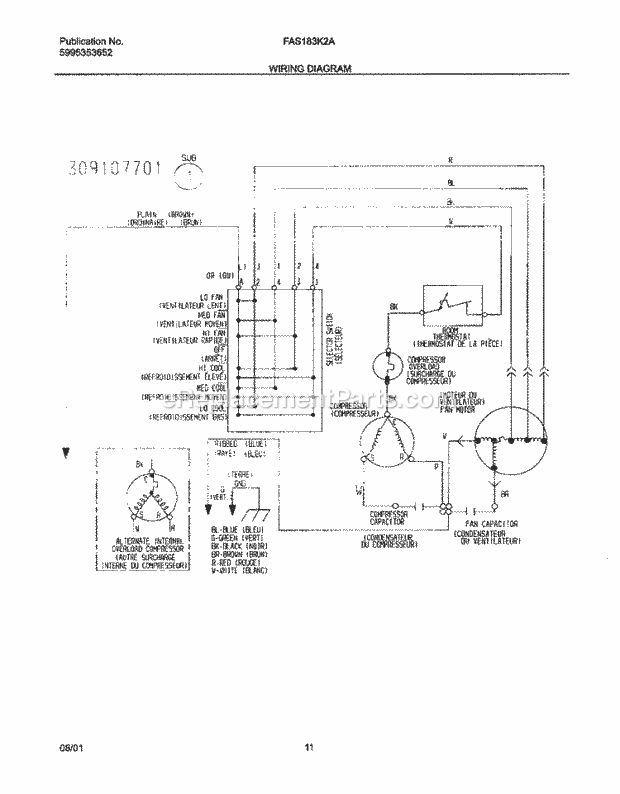 Frigidaire FAS183K2A2 Air Conditioner Page G Diagram