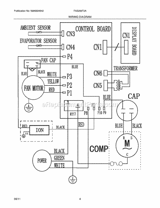 Frigidaire FAS256T2A13 Room A/C Page C Diagram