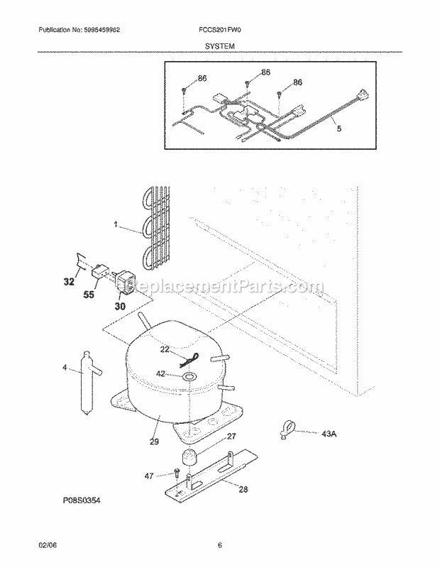 Frigidaire FCCS201FW0 Commercial Commercial Freezer System Diagram