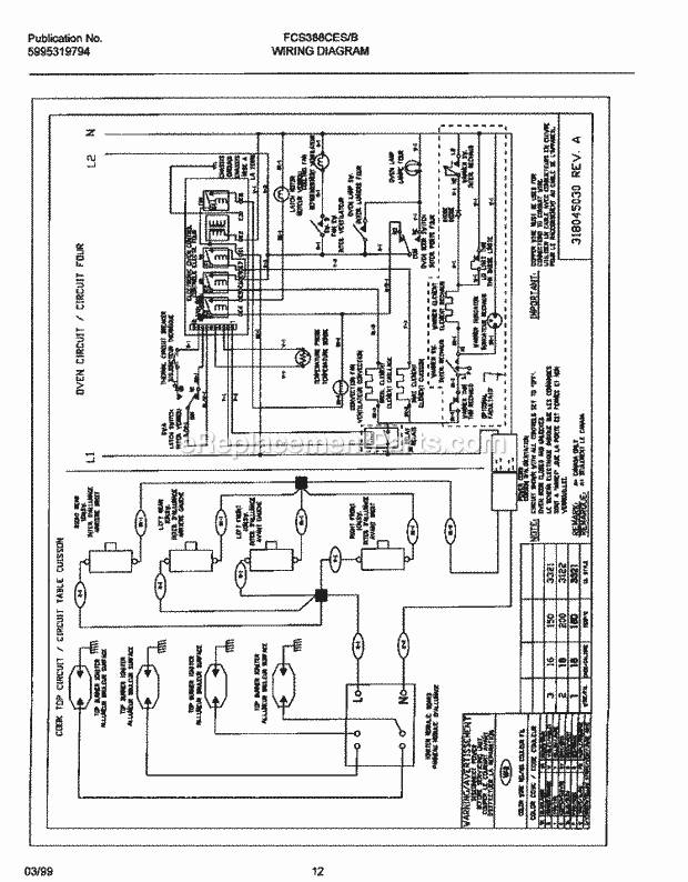 Frigidaire FCS388CESF Slide-In, Electric Gas Combo Dual Fuel Range Page G Diagram