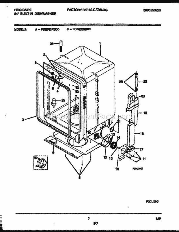 Frigidaire FDB632RBD0 24