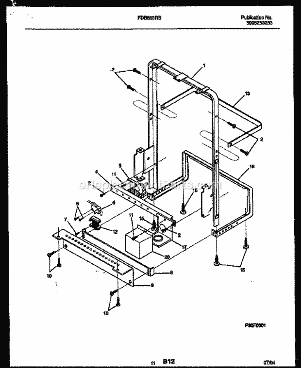 Frigidaire FDB663RBB0 Frg(V3) / 24 