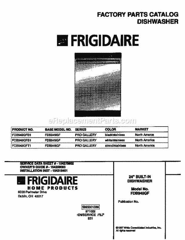 Frigidaire FDB949GFT1 Frigidaire 24