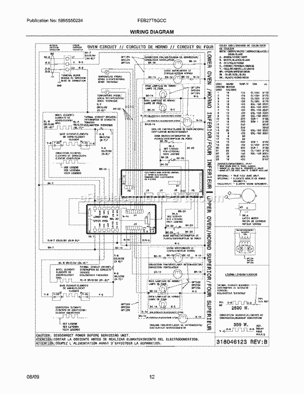 Frigidaire FEB27T5GCC Range Page F Diagram