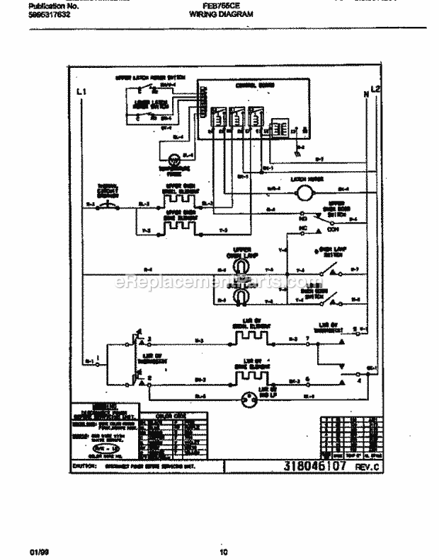 Frigidaire FEB755CESF Electric Frigidaire/Electric Wall Oven Page F Diagram