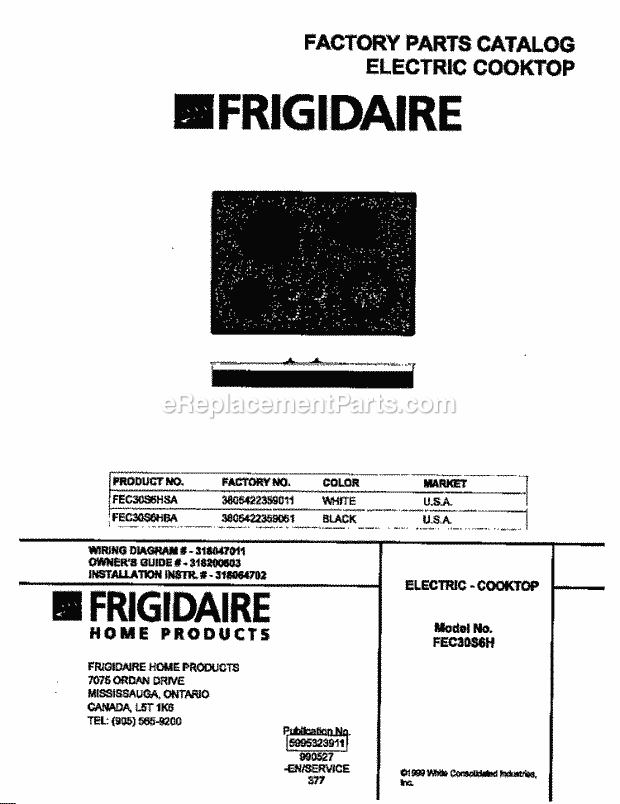 Frigidaire FEC3026HSA Frg(V1) / Electric Cooktop Page B Diagram