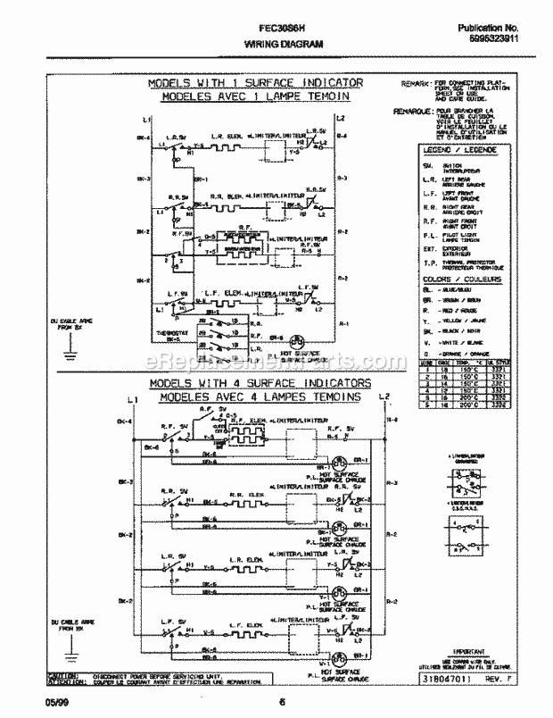 Frigidaire FEC3026HSA Frg(V1) / Electric Cooktop Page D Diagram