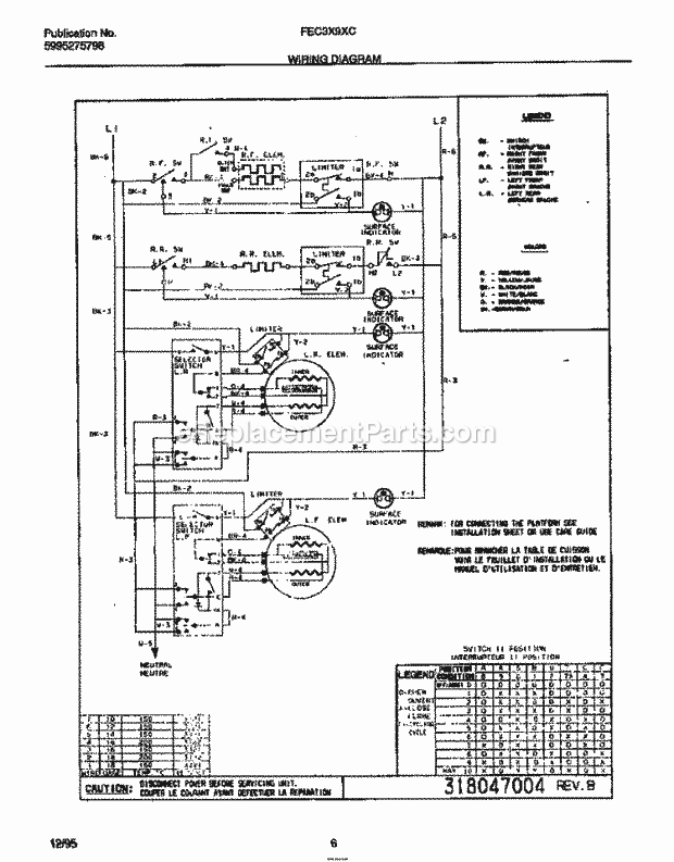 Frigidaire FEC3X9XCT2 Frg(V5) / Electric Cooktop Page D Diagram