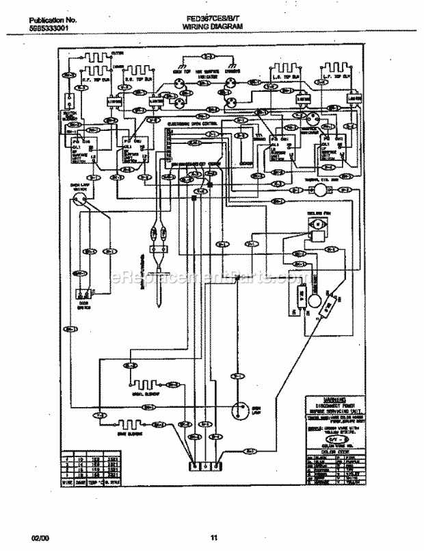 Frigidaire FED367CETD Drop-In, Electric Electric Range Page G Diagram