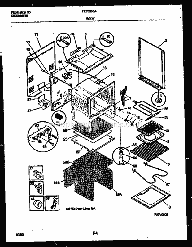 Frigidaire FEF350SAWA Electric Range Electric Page C Diagram