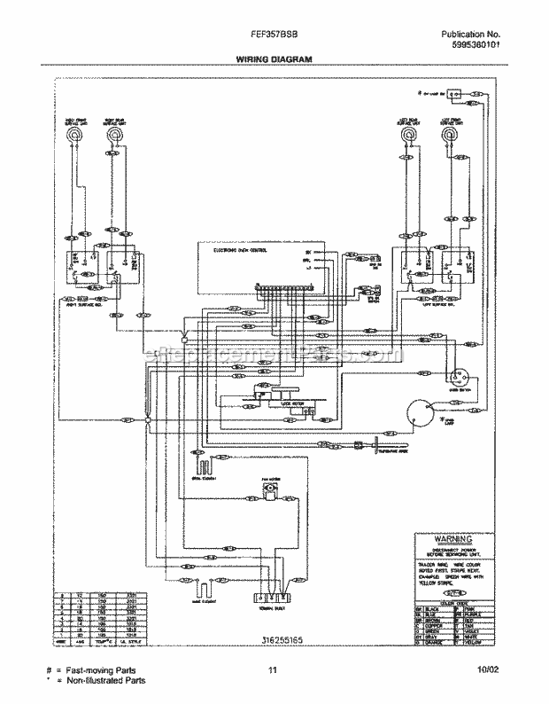 Frigidaire FEF357BSB Freestanding, Electric Electric Range Page F Diagram