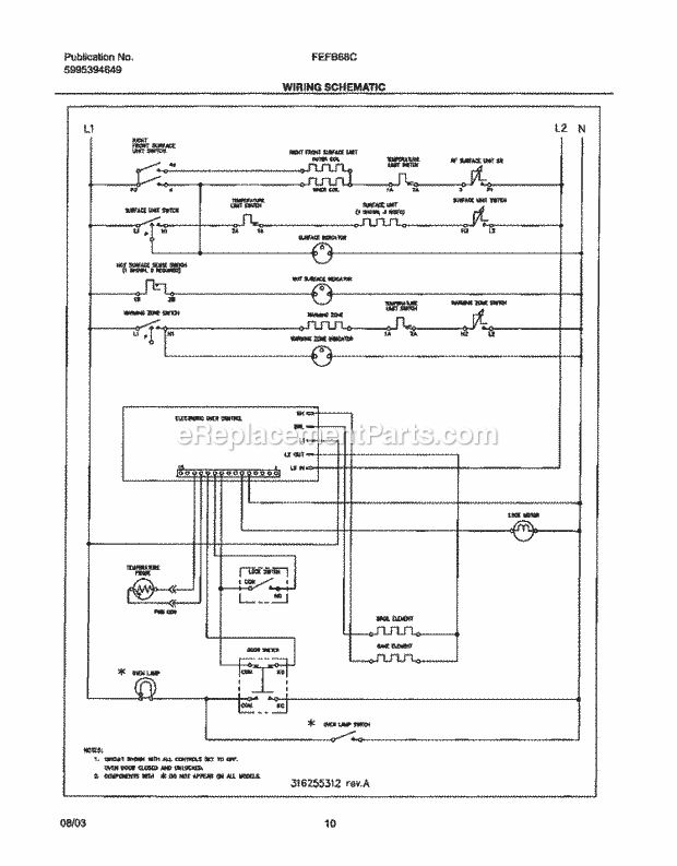 Frigidaire FEFB68CSB Freestanding, Electric Electric Range Page G Diagram