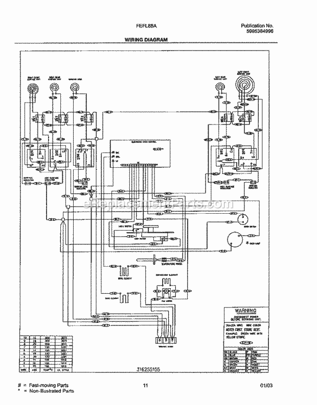 Frigidaire FEFL88ABC Freestanding, Electric Electric Range Page F Diagram