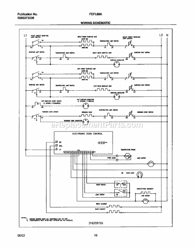 Frigidaire FEFL88ASA Freestanding, Electric Electric Range Page G Diagram