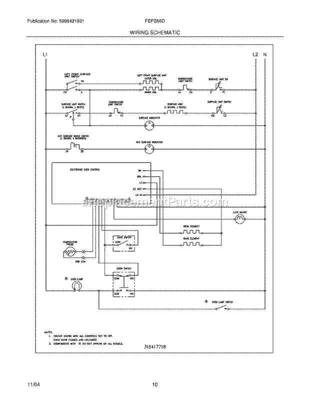 Frigidaire FEFS66DQB Freestanding, Electric Electric Range Page G Diagram