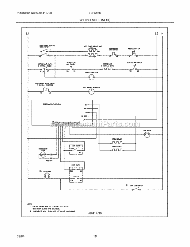 Frigidaire FEFS66DSA Freestanding, Electric Electric Range Page G Diagram