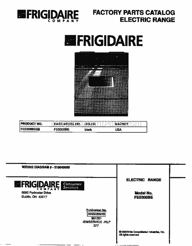 Frigidaire FES300BEBB Slide-In, Electric Electric Range Page C Diagram